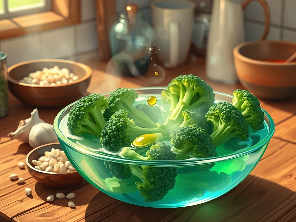 Secret to Bright Green Garlic Broccoli: Add 1 Drop of Oil When Blanching, Rich Garlic Flavor, No Nutrient Loss(1)