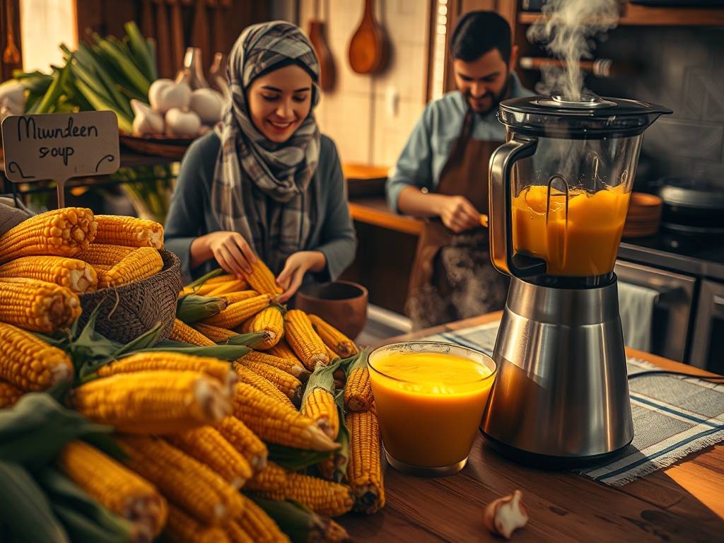 How to Make Corn Soup: Fresh Corn, Blend Until Smooth, Sweet(1)
