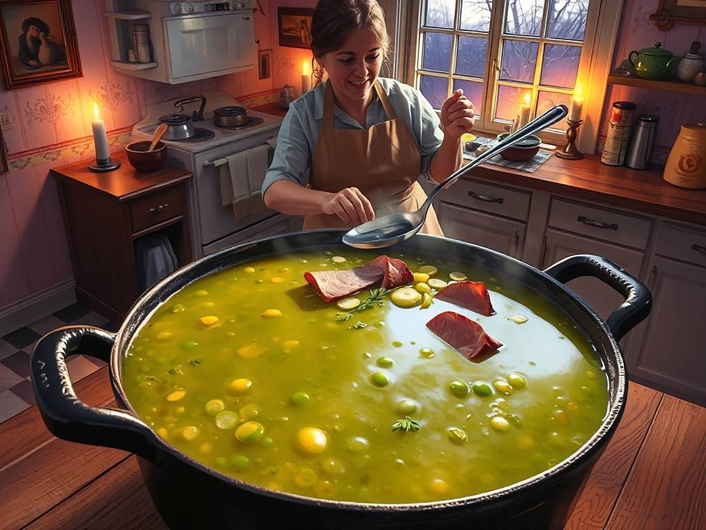 How to Make Split Pea Soup: Simmer Peas & Ham, Thick & Hearty(1)