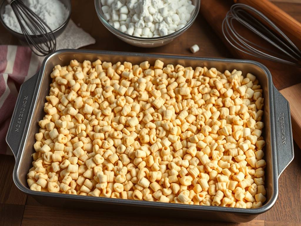 How to Make Rice Krispie Treats: Marshmallow & Rice Cereal, Press & Cut(1)