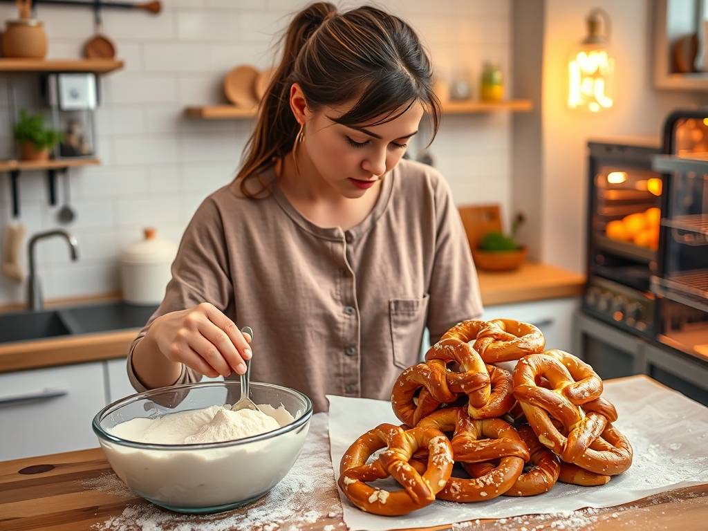 How to Make Pretzels: Dough, Boil in Baking Soda Water, Bake(1)