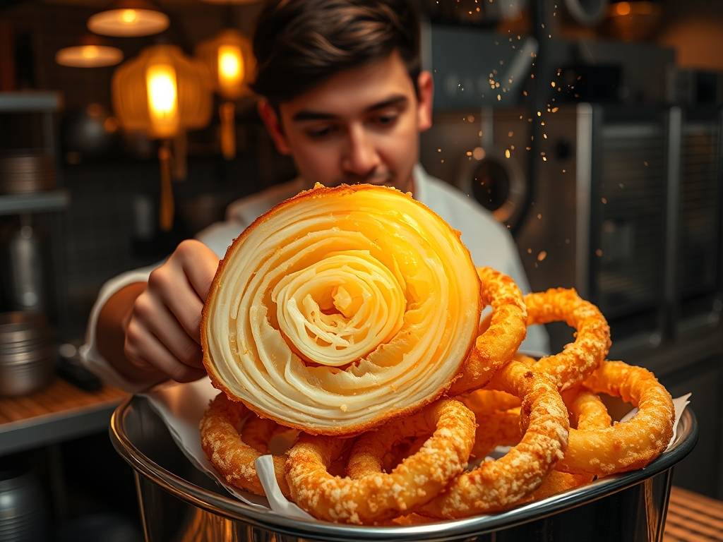 How to Make Fried Onion Rings: Onion Rings, Flour & Breadcrumbs, Fry(1)