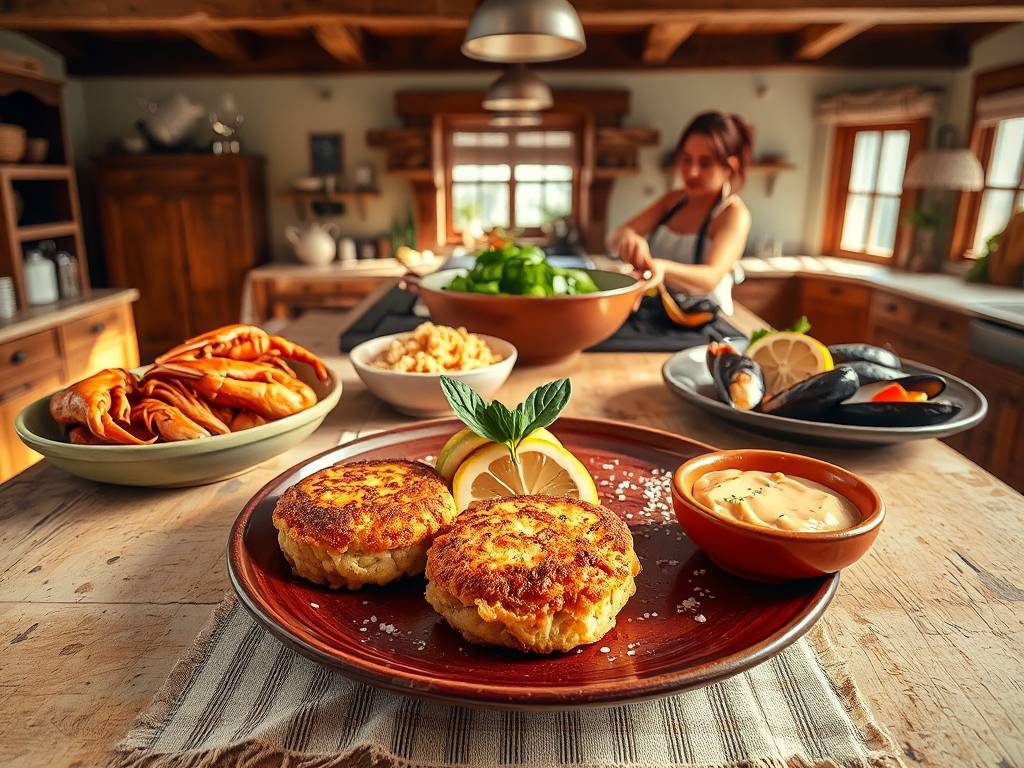 How to Cook Crab Cakes with Remoulade and Lemon(1)