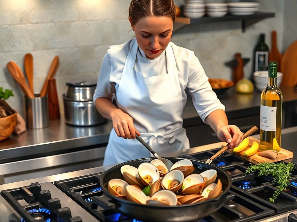 How to Cook Clams with Garlic and White Wine Butter