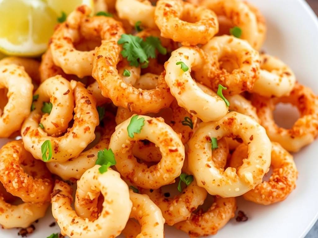 How to Make Crispy Fried Calamari with Chili Flakes(1)