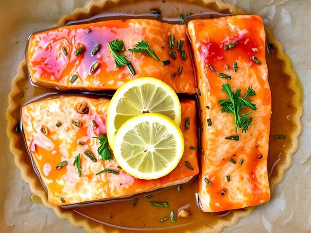 How to Bake Salmon with Brown Sugar and Mustard Glaze(1)
