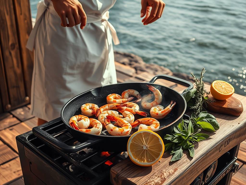 How to Grill Shrimp with Lemon and Herb Marinade Sauce(1)