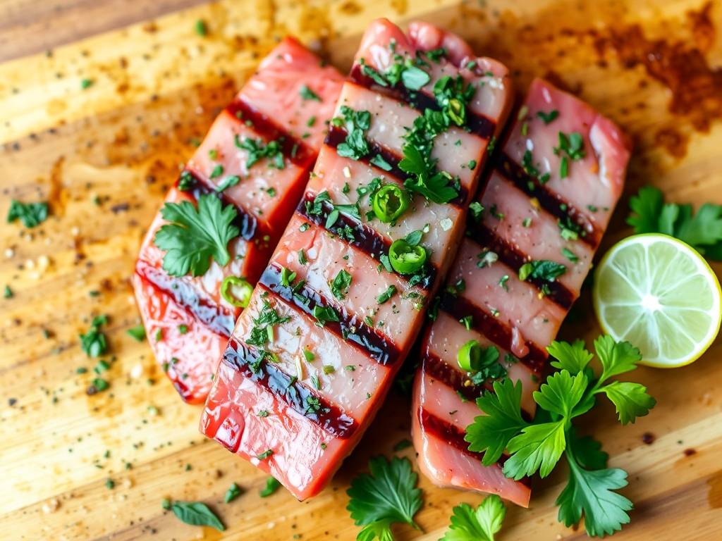 How to Grill Tuna with Herb and Garlic