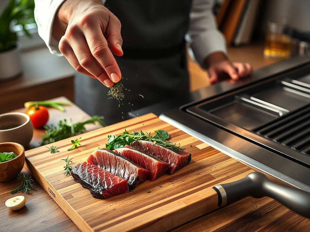 How to Grill Tuna with Herb and Garlic(1)