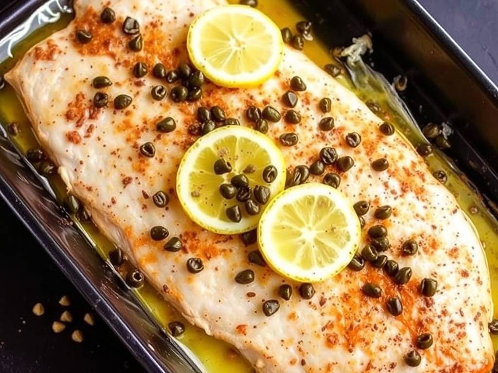 How to Bake Fish with Lemon and Capers Butter(1)