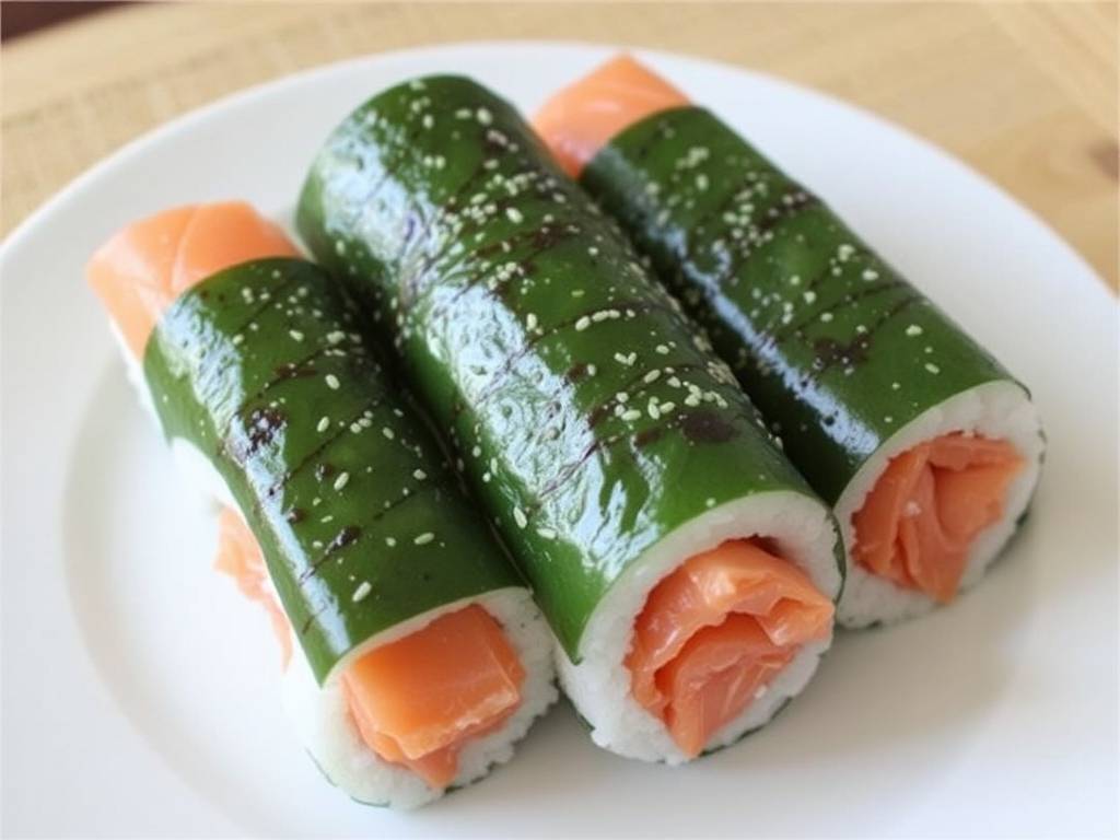 How to Make Salmon Sushi with Cucumber How to Make Salmon Sushi with Cucumber