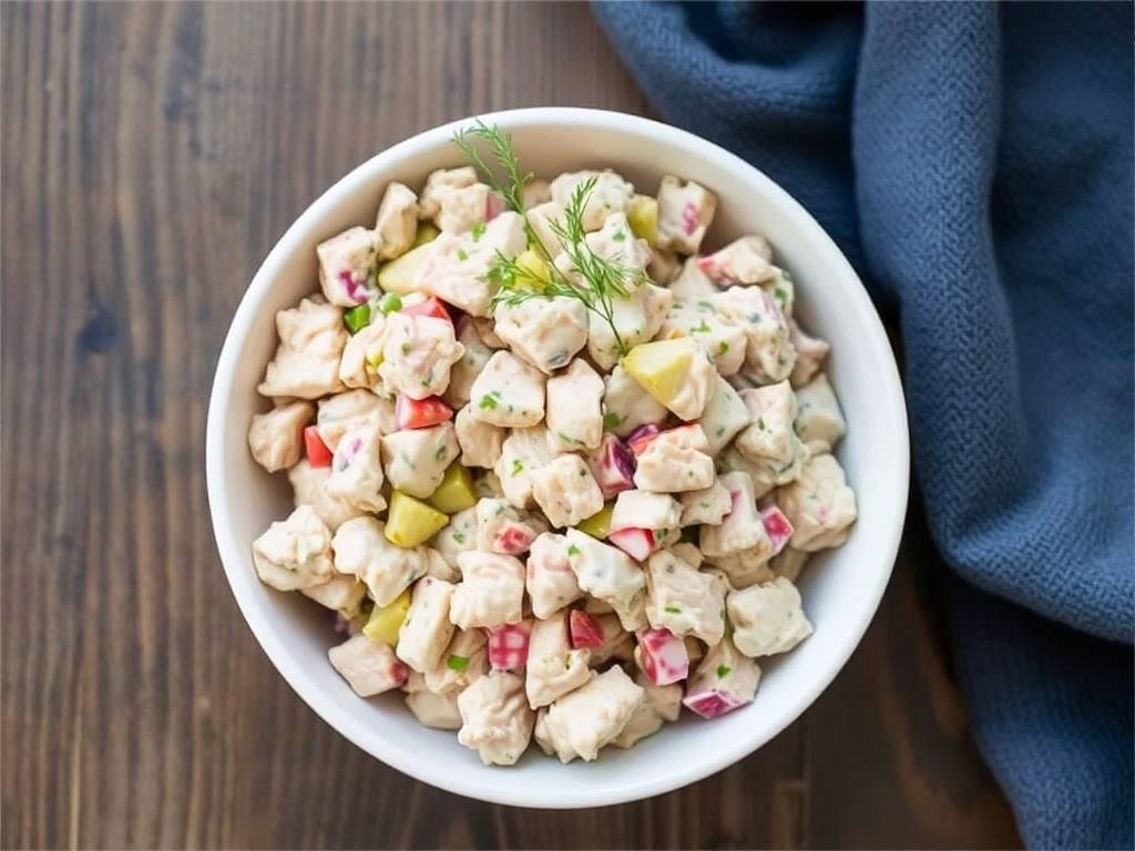 How to Cook Tuna Salad with Mayo and Dill Pickles(1)