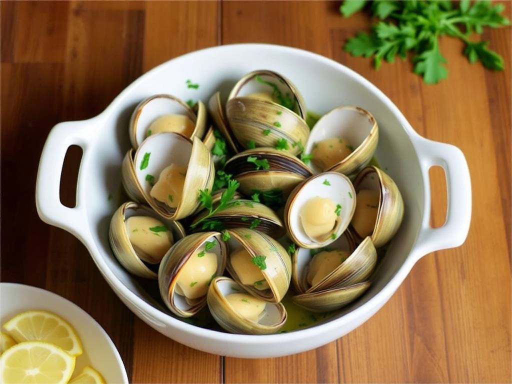 How to Cook Clams with White Wine and Parsley Sauce(1)