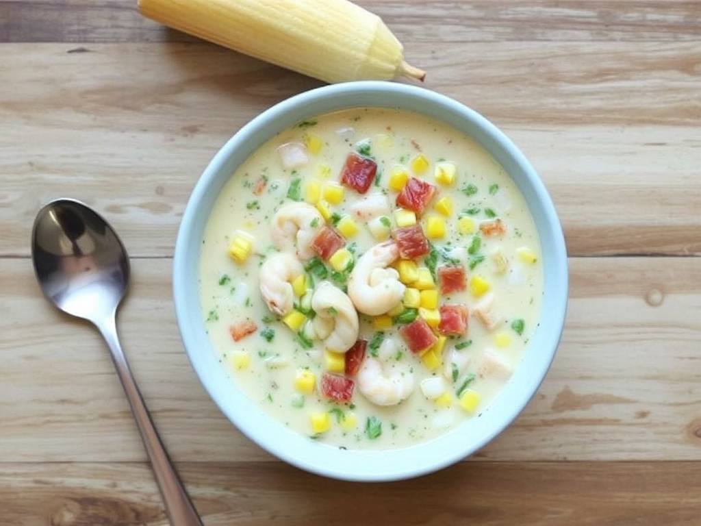 How to Make Seafood Chowder with Corn and Bacon