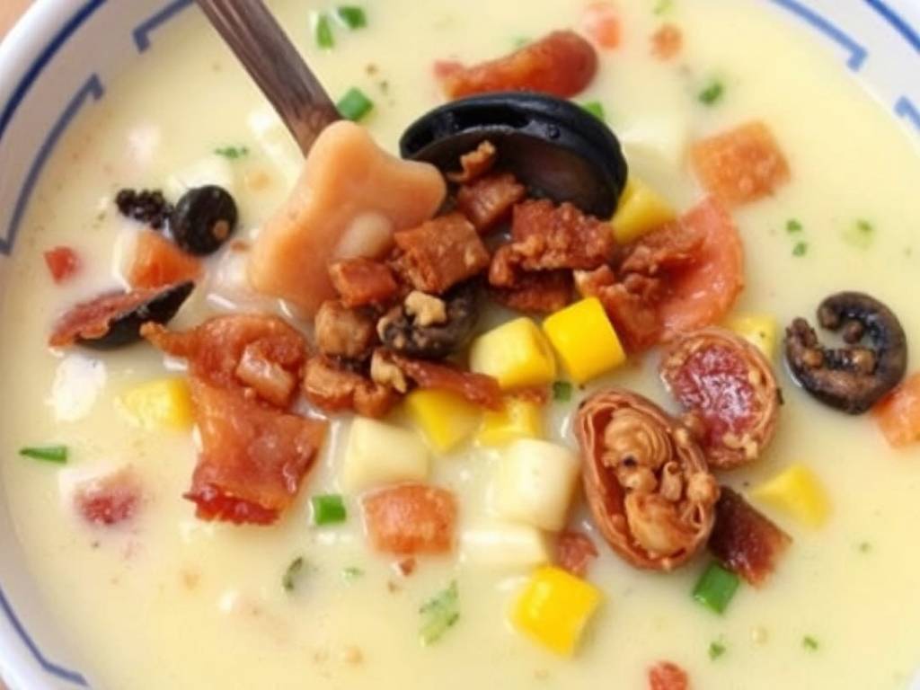 How to Make Seafood Chowder with Corn and Bacon(1)