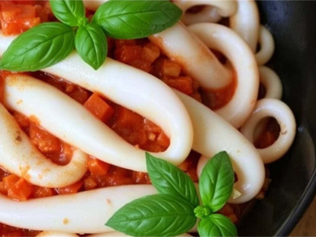 How to Cook Squid with Tomato Sauce and Basil(1)