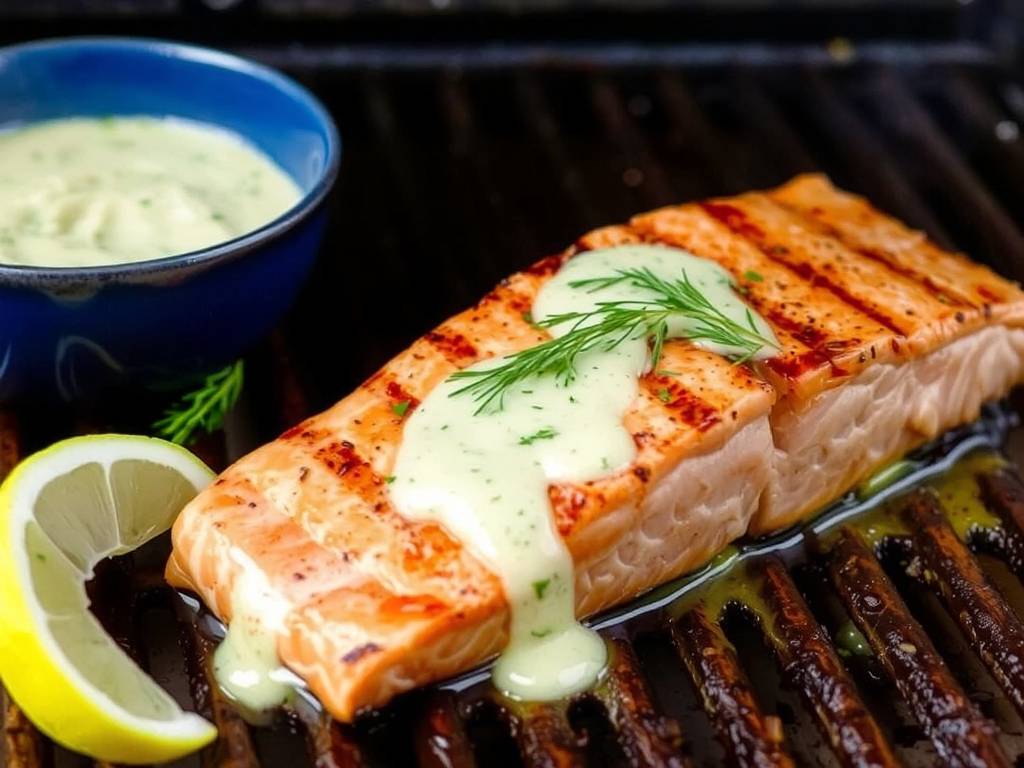 How to Grill Salmon with Dill and Butter Sauce