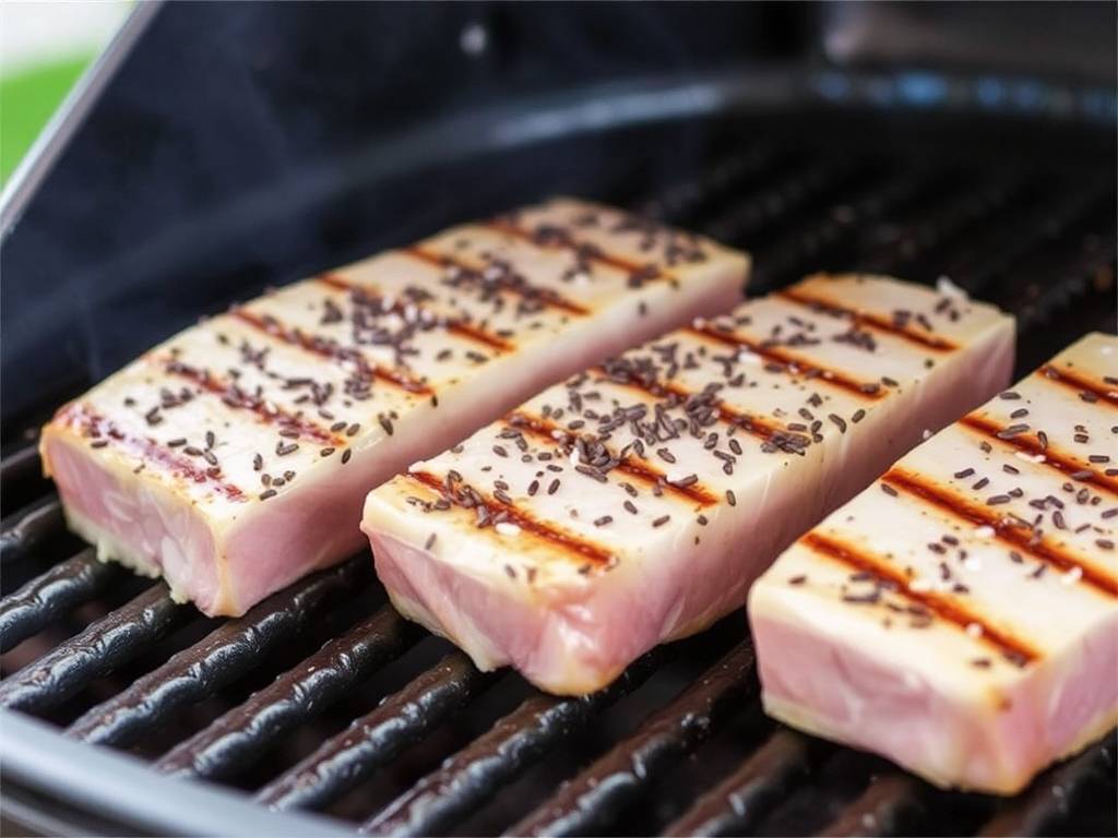 How to Grill Tuna with Black Pepper and Salt