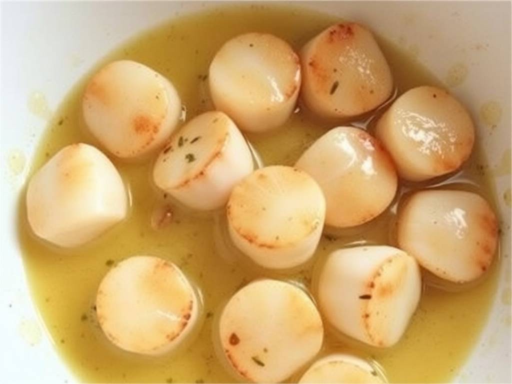 How to Cook Scallops with White Wine and Garlic(1)