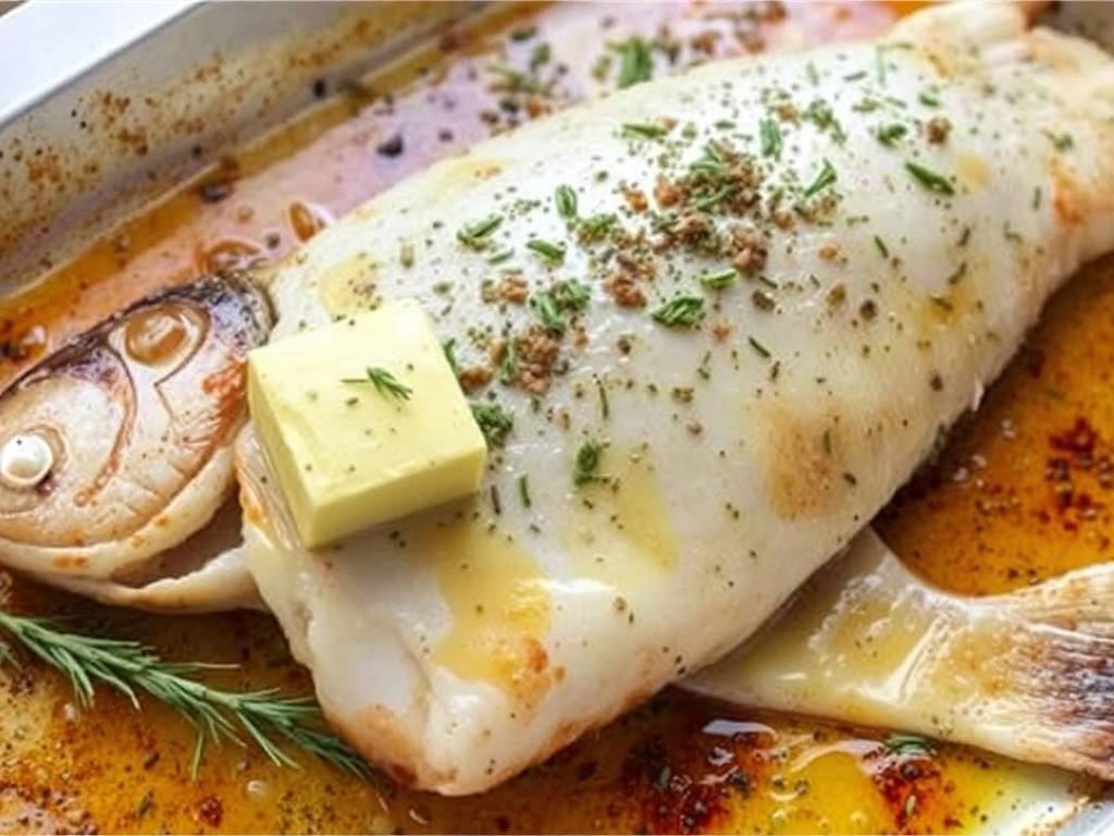How to Bake Fish with Butter and Herbs(1)
