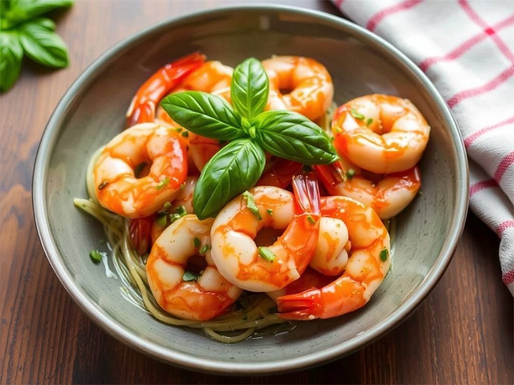 How to Cook Shrimp with Basil and Garlic(1)
