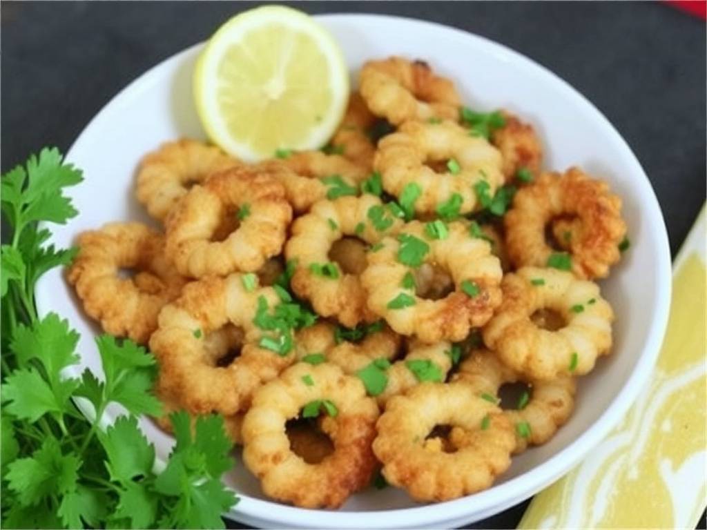How to Make Fried Calamari with Lemon and Parsley(1)