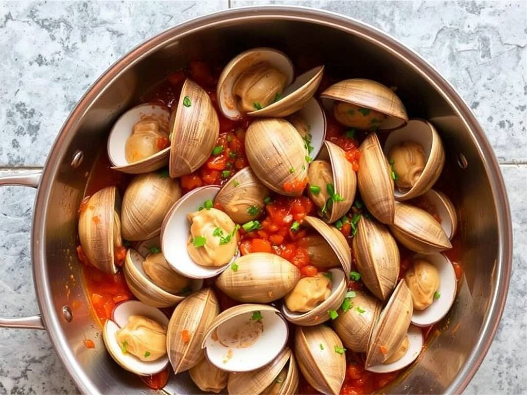 How to Cook Clams with Tomato and Garlic Sauce(1)