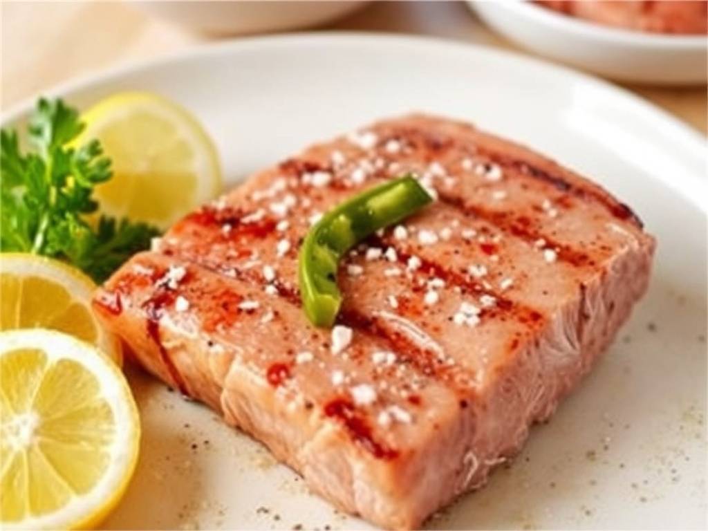 How to Grill Tuna with Pepper and Salt(1)